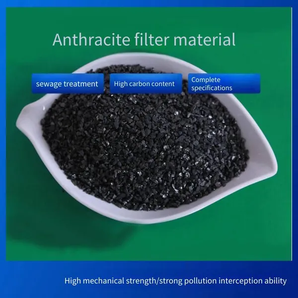 Anthracite Filter Material for Wastewater Filtration in Sewage Treatment, Chemical Industry, Water Treatment, Filter Tanks and Filter Basins, Solid Carbon photo-2