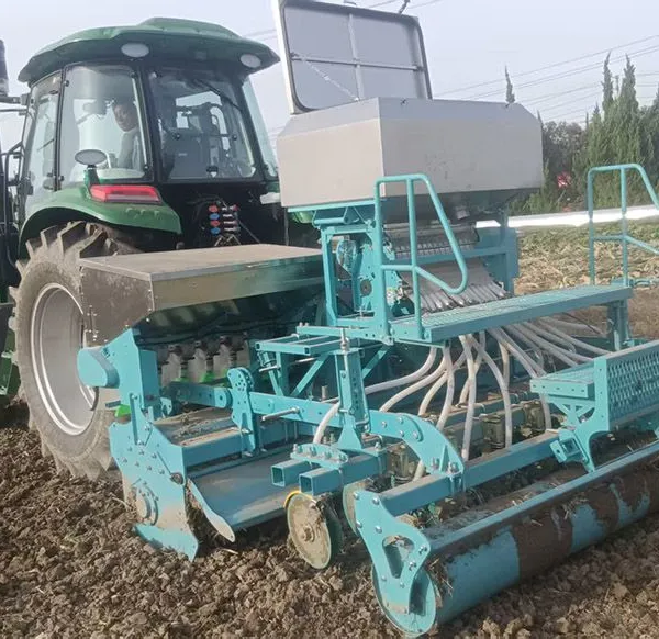 16 Rows 500L Seeding Fertilizing Machine With Fertilizer Box, Rotary Tiller, Disc Harrow and Land Roller photo-5