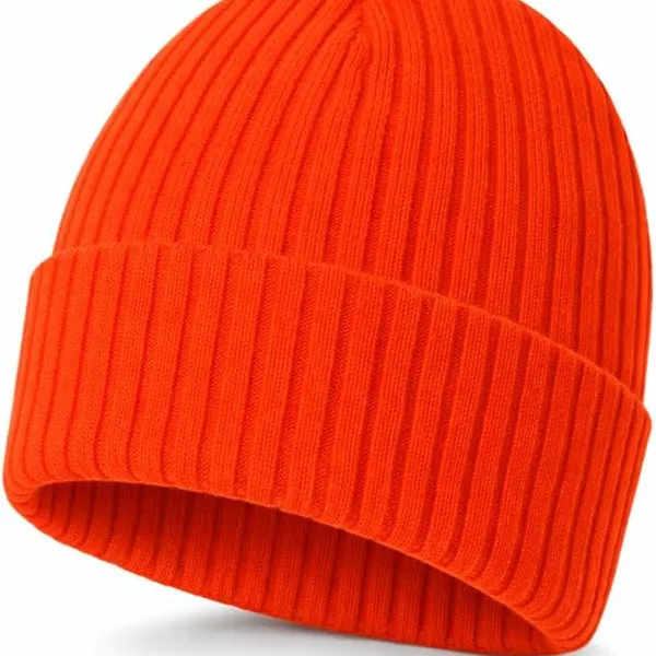 Blank Solid Color Cuffed Knit Beanie Hat Stretch Acrylic Winter Skull Cap Custom Logo Plain Warm Beanies Wholesale for Men Women photo-5