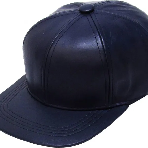 Solid PU Leather Flat Brim Snapback Baseball Cap Blank Plain Hip Hop Street Hat Custom Embroidery Logo Wholesale for Men Women photo-3