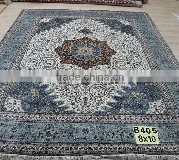 Hand Craft Turkmenistan Silk Carpet Oriental Ethnic Rug