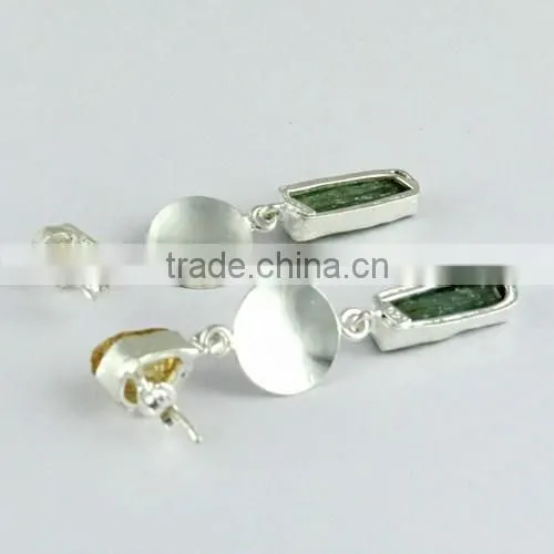 Beautiful !! Bezel Setting 925 Sterling Silver Earring, Fine Silver Jewelry, Handmade Silver Jewelry photo-5