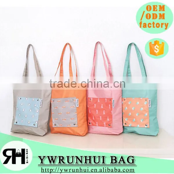 Cute Animal Pattern Waterproof Folding Ladies Shoulder Bag