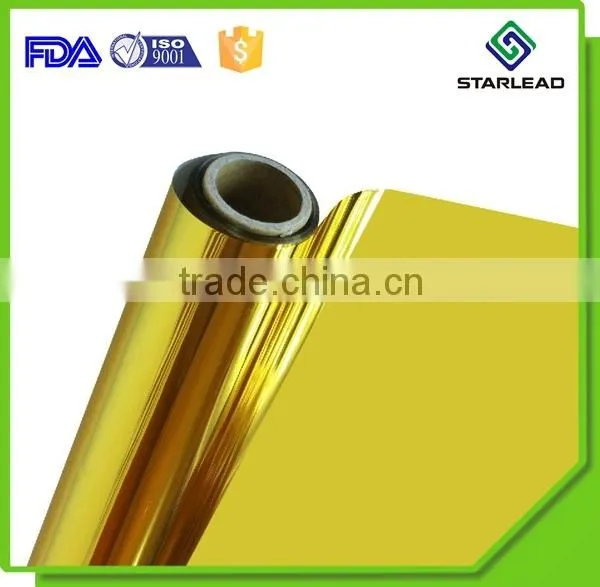 Matte Finish Colored Polyester Film Gold Metalized PET Film Golden Film Roll Quality Choice photo-4