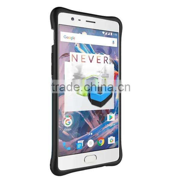 Hot Armor Case for One Plus 3 Hybrid TPU PC Impact-resist Back Cover Case With Kickstand photo-4