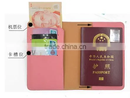 Black Pu Leather Passport Holder photo-4