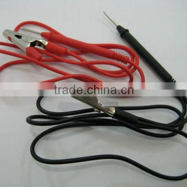 Alligator Clamp to Hard Point,70cm Long,black and Red,test Lead Set