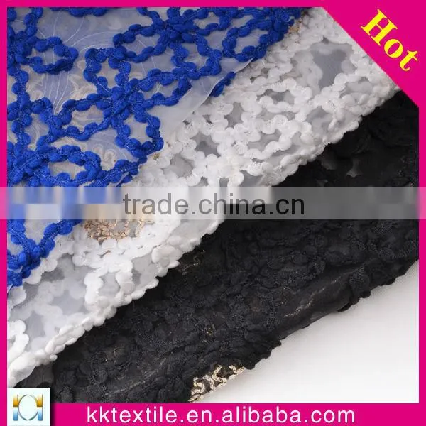 French Dress Raschel Lace Embroidery Fabric