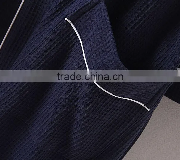 New 2016 Men Waffle Cotton Bathrobes Men Bathroom Spa Robe Male Plus Size Pajamas Traditional Yukata Sleepwear photo-2