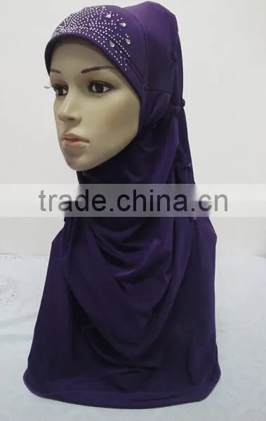 H293 Latest Muslim Hijab With Buttons,muslim Scarf photo-5