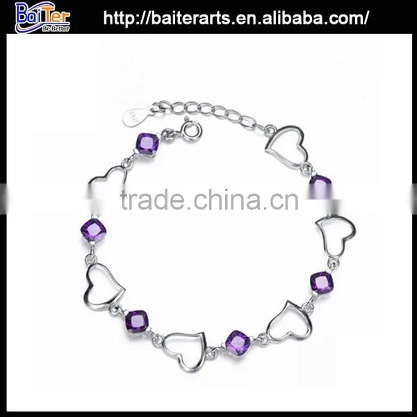 Wholesale Women's 925 Sterling Silver Charm Star Design Charm Bracelet photo-2