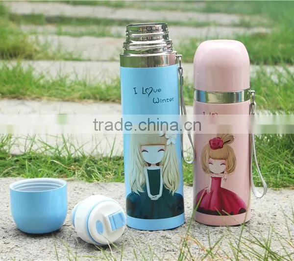 Diller Oem 500ml Double Wall Stainless Steel Vacuum Thermos Bullet Flask photo-4