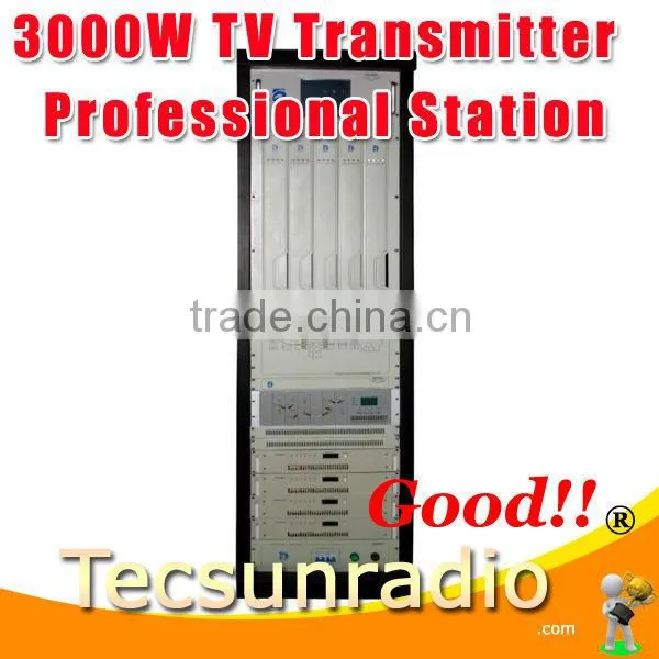 TV 518A-3000W Analog VHF UHF All Solid State Wireless Analog TV Signal Broadcast Transmitter TV Station Broadcasting Equipment