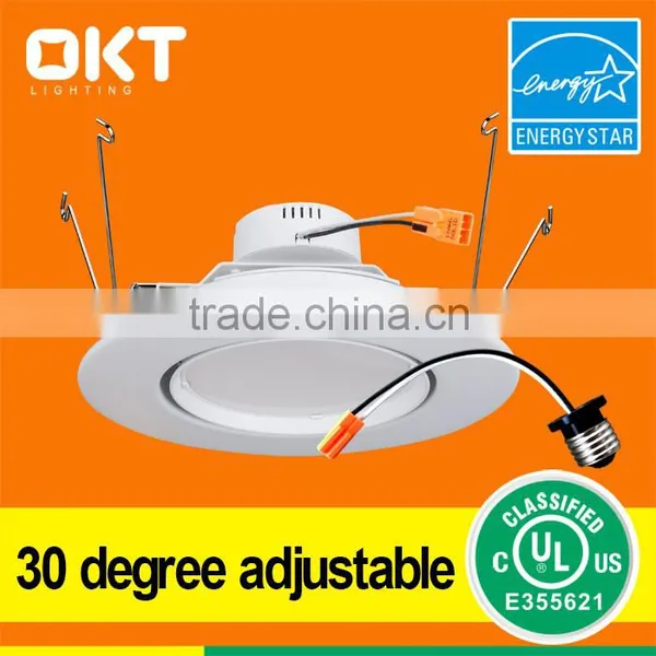 Energy Star LED Adjustable Recessed Fixture 6" Retrofit Kit 10W, 900Lumen,3000K photo-2