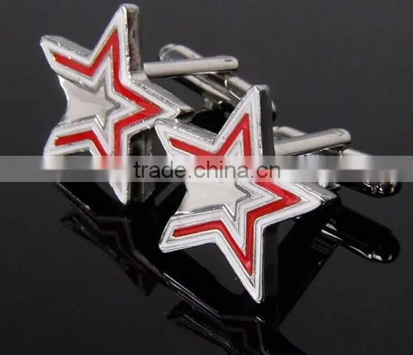 New Fashion Custom Metal Cufflinks With Star Shape for Wholesale photo-3