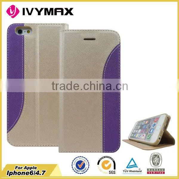PU TPU 2 in 1 Double Color for Apple Iphone 6 Stand Leather Wallet Phone Case photo-3