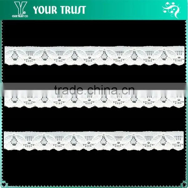 Width 1.3 Centimeter Trimming For Underwear White Stretch Elastic Lace photo-3