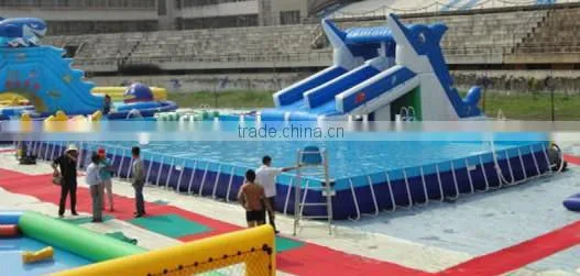 2016 New Top Selling Non Inflatable Pool, Metal Frame Swimming Pool With Water Slide, Custom Inflatable Pool photo-3
