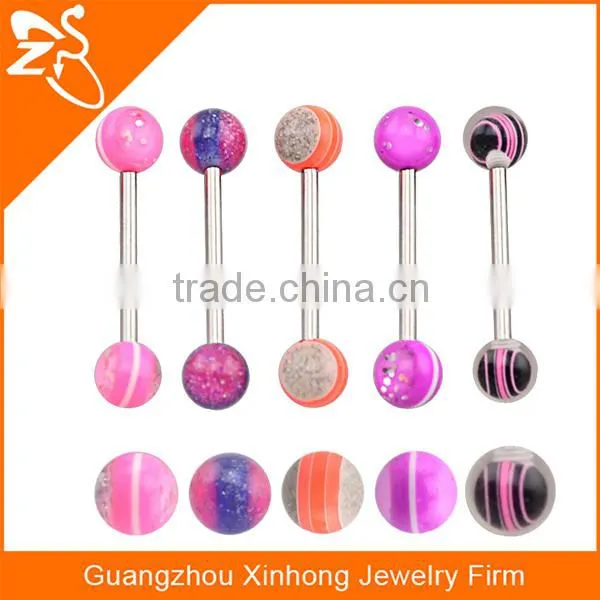 TR01047 Cool Piercing Barbell Colored Banana Tongue Piercing