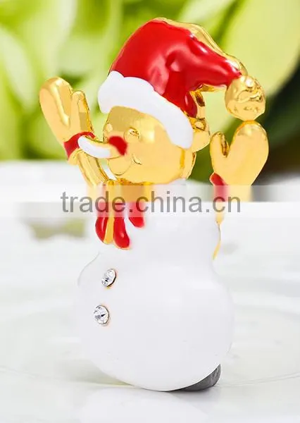 Hooray Red Hat Snowman Gold Plated X'mas Brooch photo-5