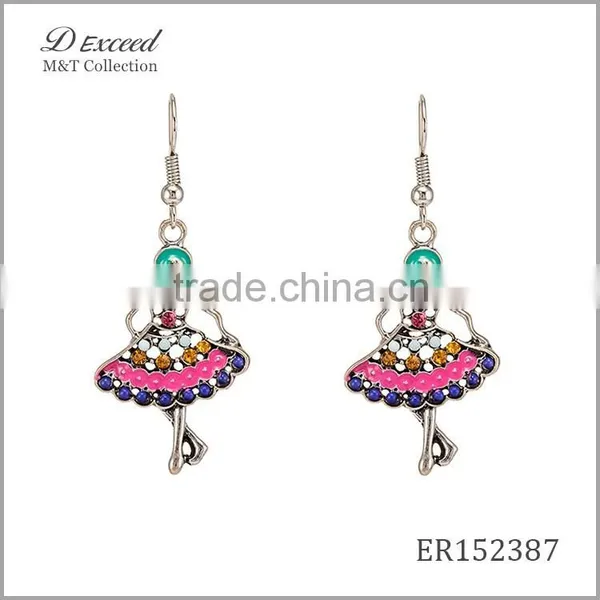 2016 Fashion Designs Ladies/Women's Jewellery Earrings Bohemian Ballet Girl Gold Plating Drop Earrings photo-2