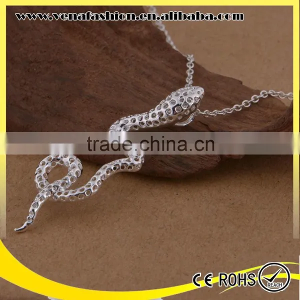 Snake Design Silver Chain Pendant, 925 Silver Pendant photo-4