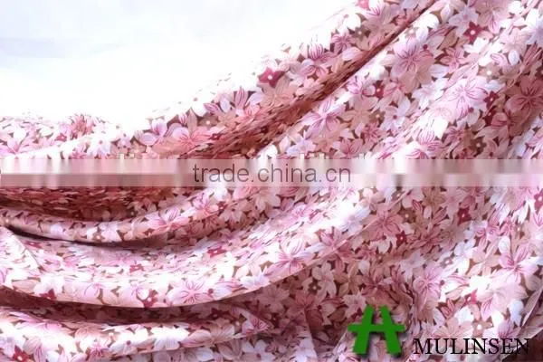 Shaoxing Mulinsen Textile Soft Handfeeling Polyester Stretch Twist Satin Fabric Flower photo-4
