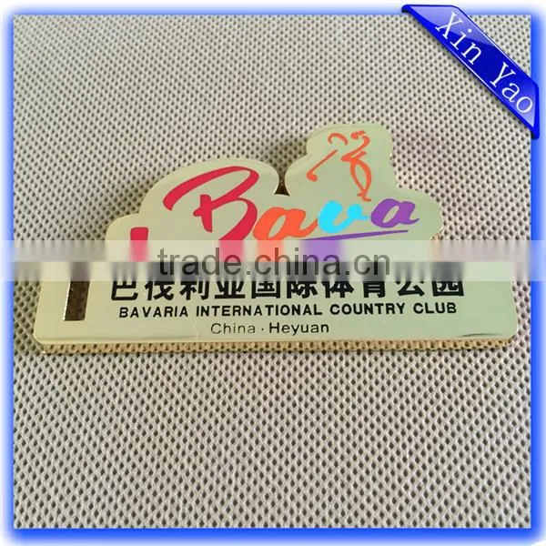 Factory Supply Zinc Alloy Gold Custom Metal Logo Plate
