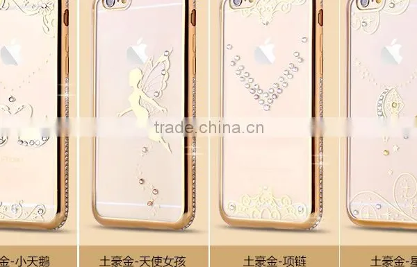 2016 Newest Mobile Phone Cover Case Electroplate Bumper Diamond Image Tpu for IPhone 6 6s 6plus photo-3