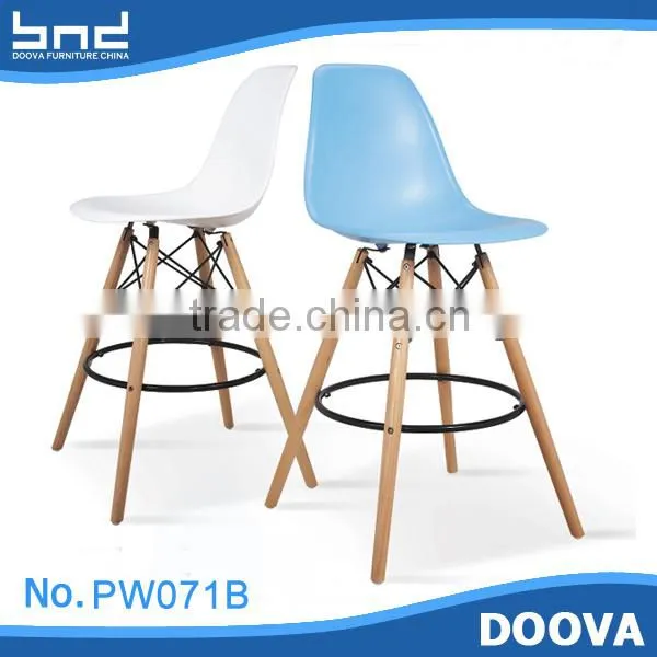 Bar Chair Plastic Chair Wood Leg photo-3