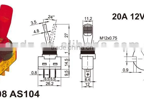 10A Spdt Momentary Toggle Switch,metal Poles and Handle Toggle Switch photo-2