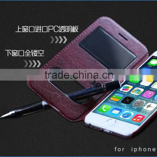 Hot New Products for 2015 Wholesale for Iphone Case , Leather Case for Iphone 6 With Double Window photo-5