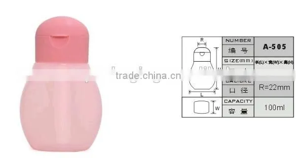 100ml Empty Shampoo Bottle With the Flip Cap Baby Body Wash Bottle photo-2