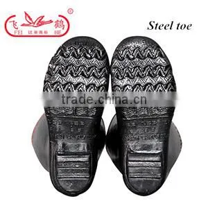 Steel Toe High Heel Rubber Safety Boots Mens photo-4