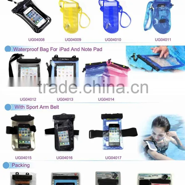 China Wholesale Luminous Mobile Phone Pvc Waterproof Bag for Mini Ipad photo-4