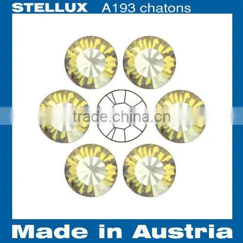 Stellux A193 Glass Point Back Rhinestones Jonquil