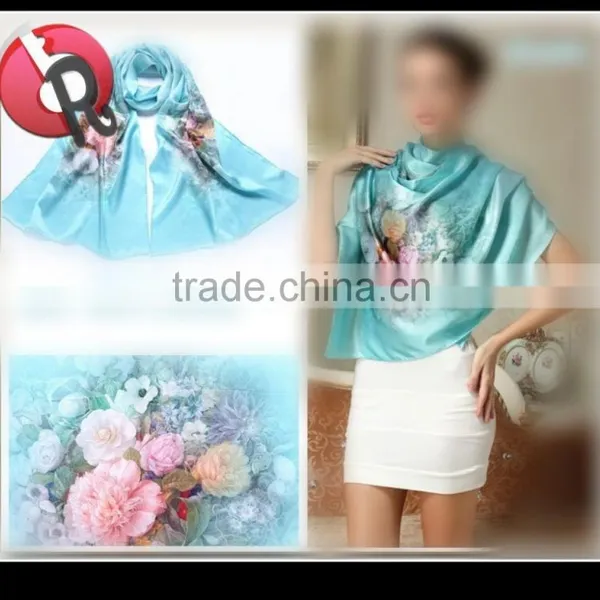 Digital Print Silk Scarf photo-4