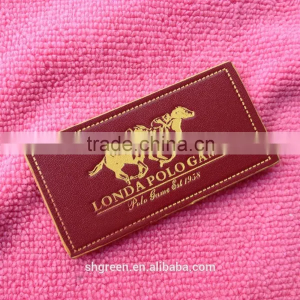 Washable Debossed Branded Leather Patch,fake Leather Label for Jeans photo-6