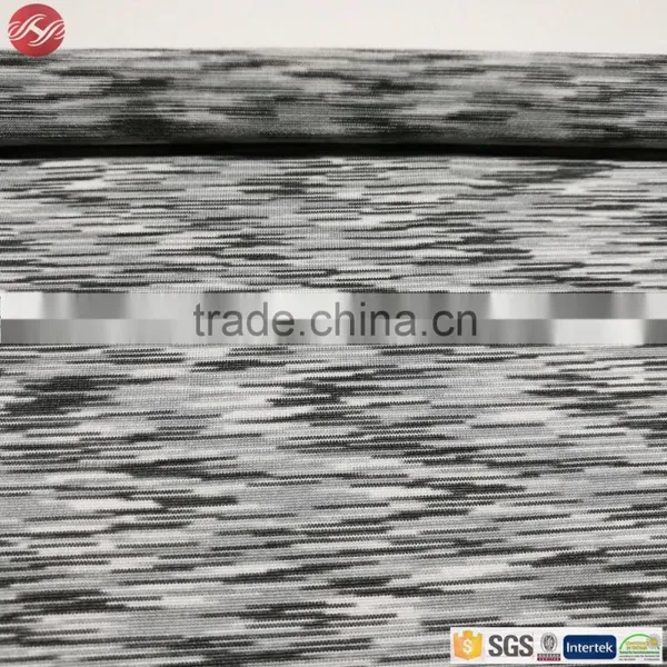 Knitting Polyester Elastane Plain Space Dye Fabric For Tank Top photo-6