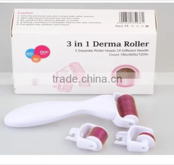 2015 Newest 180/600/1200pins 3 in 1 Derma Roller photo-5