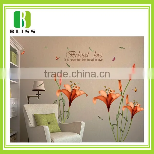 Custom Decorative Epoxy High Quality Room Decor Flower Design Wall 3d Floor Sticker photo-3