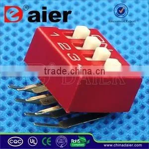Right Angle Type DIP Switch With 2,3,4,5,6,7,8,9,10,12 Position