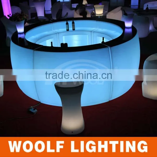 Waterproof Glowing PE KTV Wine Table Led Bar Counter photo-3