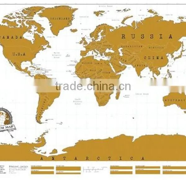 CT-483 2016 Creative Fashion New Design Hard Paper World Map for Travel Decorative World Map photo-4