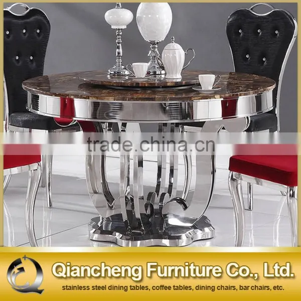 Marble Rotating Round Table for Dining Room photo-6