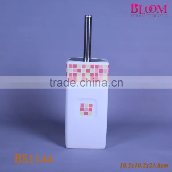 Customized Ceramic Toilet Brush Holder photo-4
