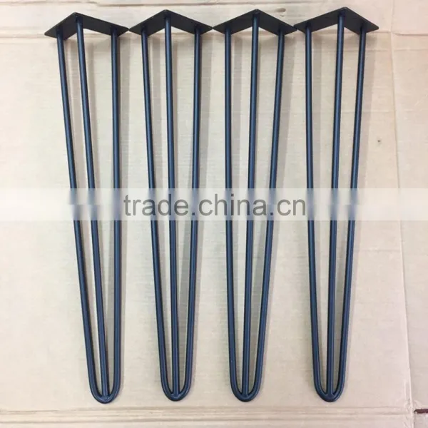 Furniture Accessory 28 Inch 2 Rod Solid Steel Hairpin Table Legs photo-2