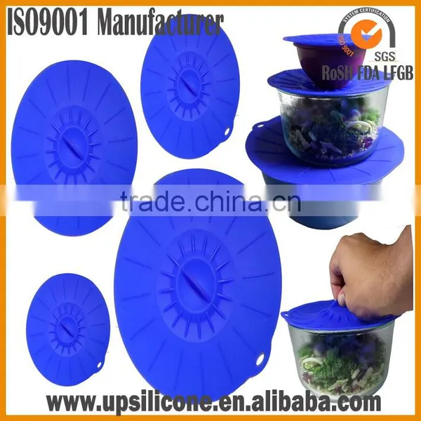 BPA Free Reusable Silicone Suction Lids and Food Cover Set photo-3