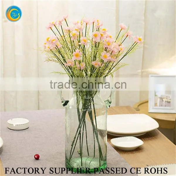 Cylinder Bubble Clear Antique Wedding Glass Vase photo-4