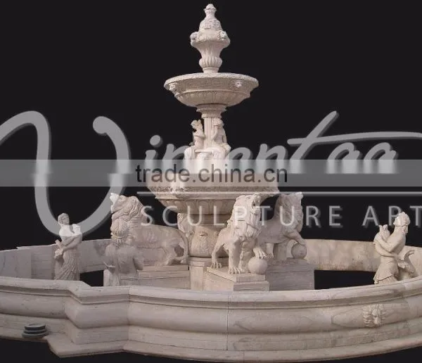 Garden Decoration Hand Carved Natural Marble Water Fountains for Sale photo-3